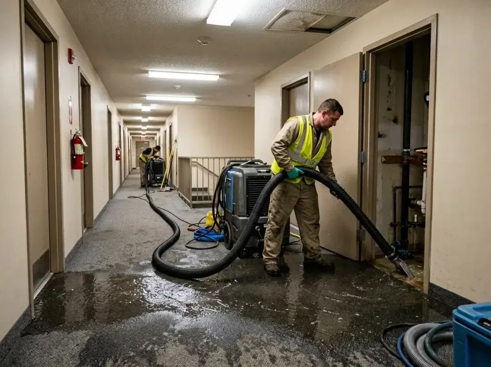 multi-unit-apartment-hallway-f-005 — frequently asked questions, Emergency Burst Pipe Water Extraction & Removal in Rexland…